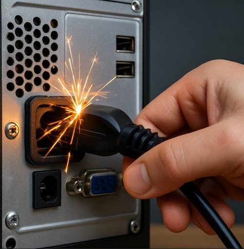 ⚡ Computer Sparks When Plugged In: What You Need to Know — Gary's ...