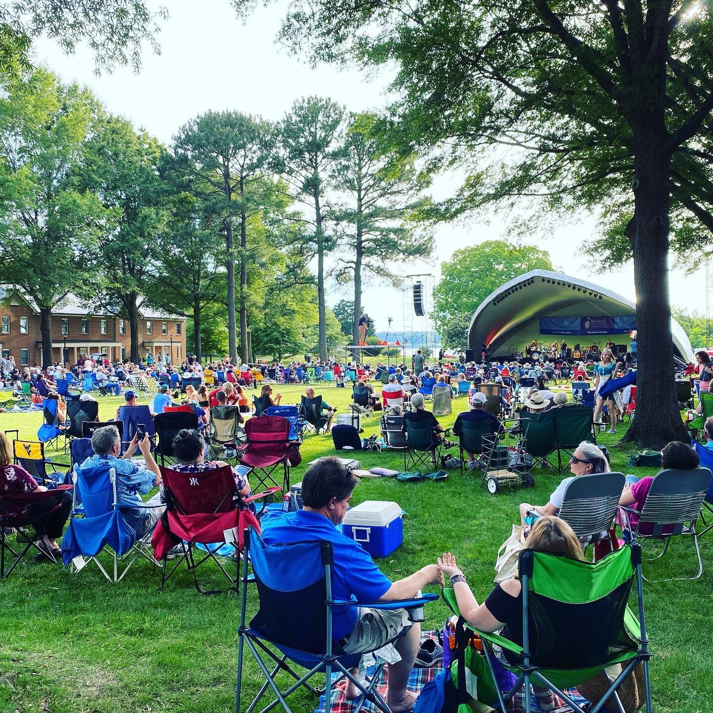 Beautiful night for the Mulberry Music Festival at @stmarysmd 👌We are excited to be one of the event sponsors! If you aren&rsquo;t here, get here! You are missing some good tunes and good times at a very special place 😊#mulberrymusicfestival #smcm 