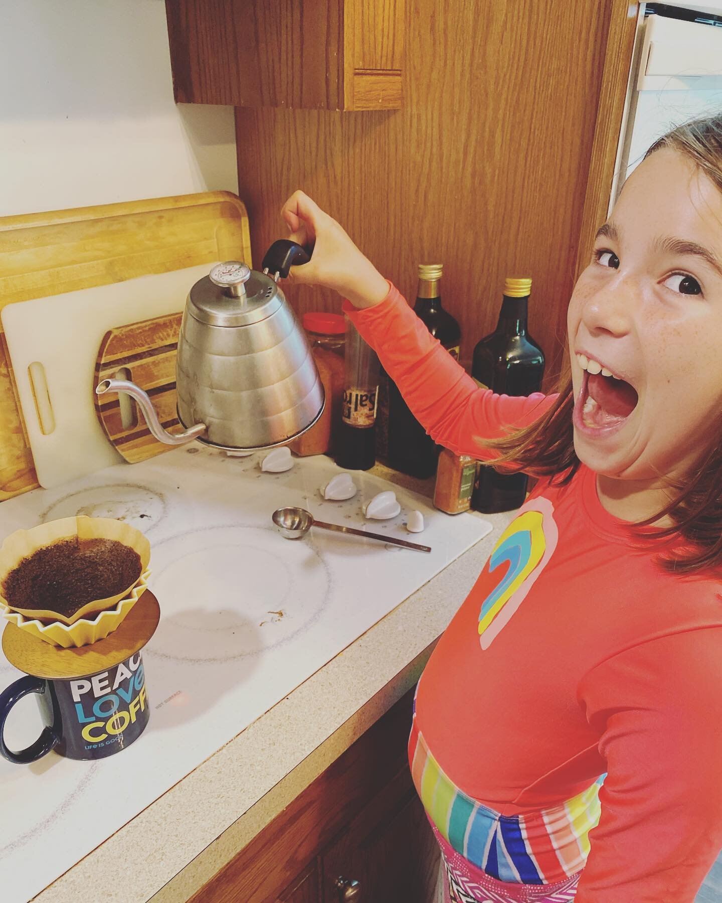 Charlotte is excited to work at St. Inie&rsquo;s but still has a few years 😉In the meantime, we are still looking for folks to join the team. Check out the application in our link bio if pouring coffee makes you this happy 😁#coffeehappiness #future
