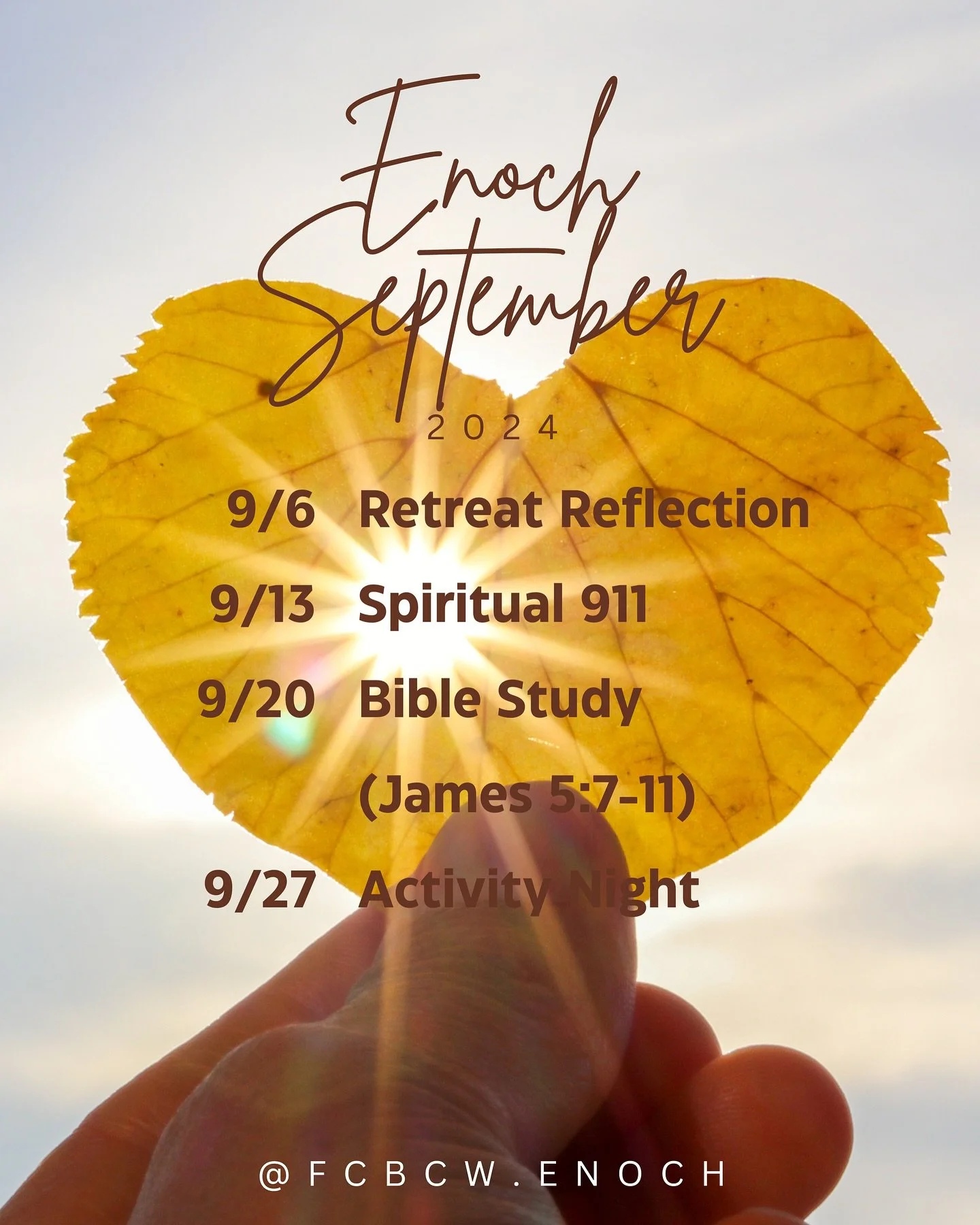 Hi Enoch&rsquo;s family, 
It&rsquo;s September 2024! 💛🧡