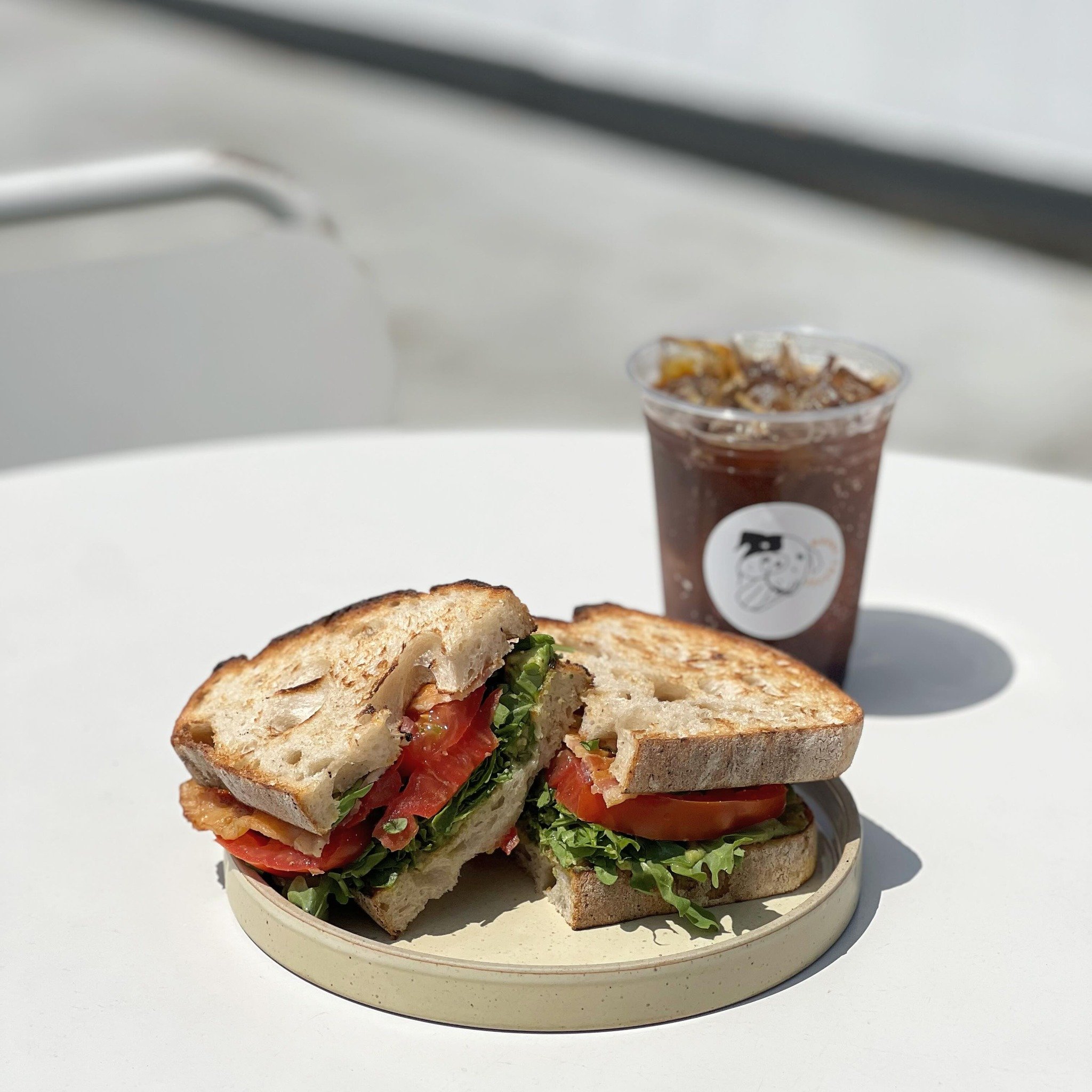 ⛅️ Sun is finally peaking through the clouds today in Costa Mesa! ⛅️ 

Perfect day to grab lunch on the patio. Come try our BAT Sammy and ask for our Blueberry Espresso Tonic (secret menu) for that mid-day pick me up. 

🥪 The BAT Sammy: Bacon, Yuzu 