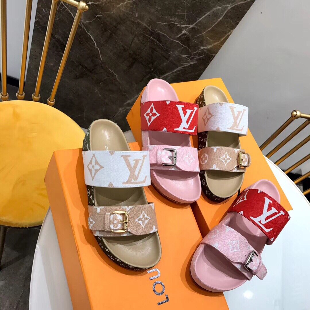 Louis Vuitton Bom Dia Flat Mule in Pink