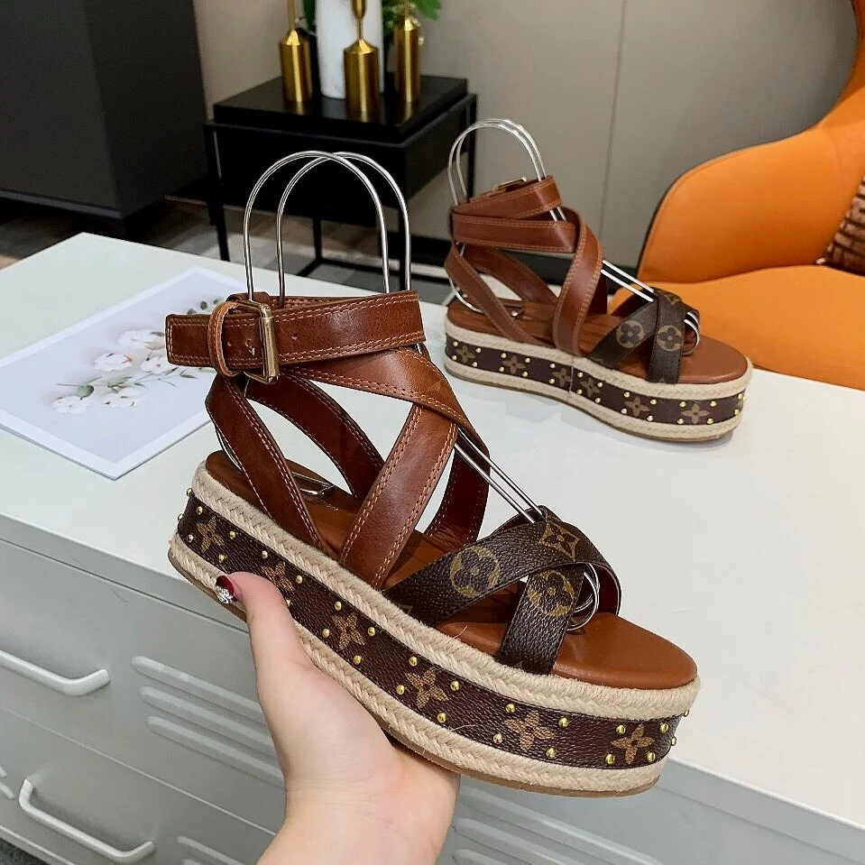 LV FLATFORM SANDALS