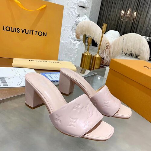 LV Gold Louis Vuitton High Heels Stone Design Ladies Shoe in Ibadan - Shoes,  Adevar Global Concepts