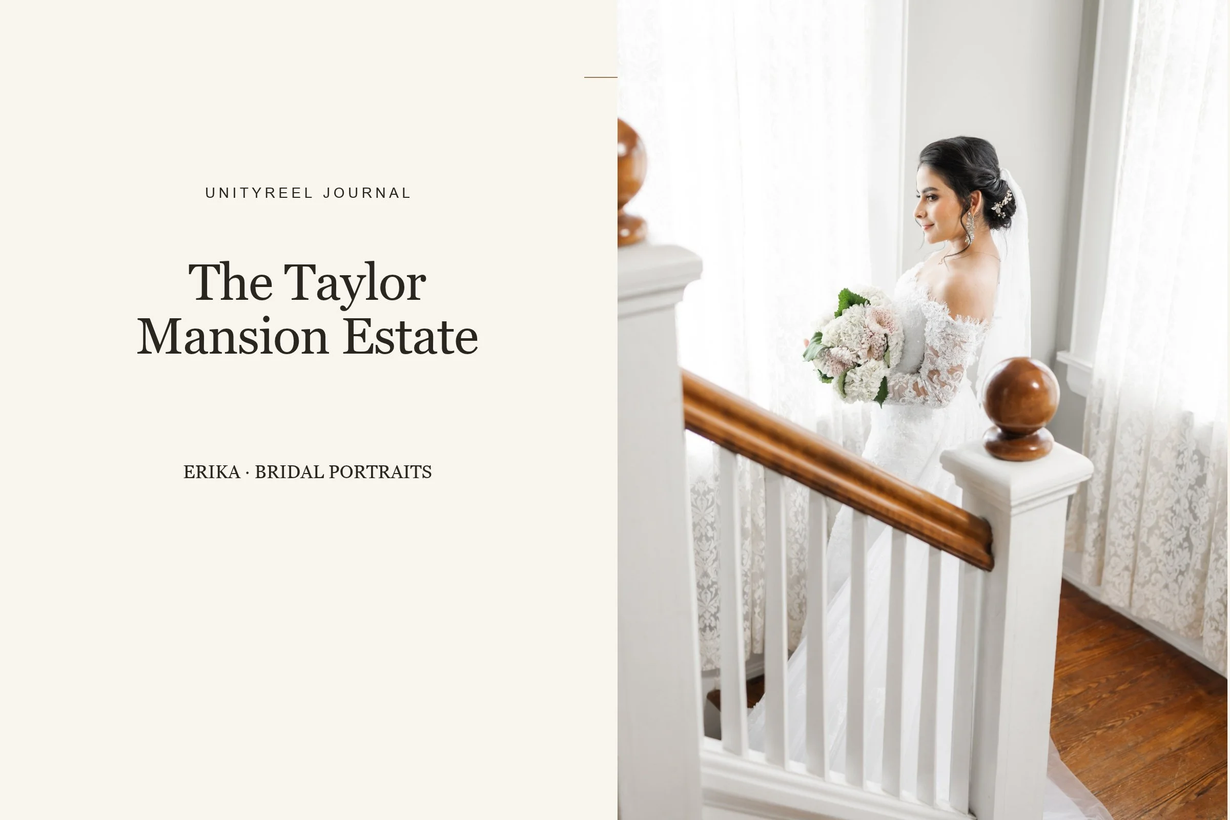 Bridal Portraits at The Taylor Mansion Estate: Erika