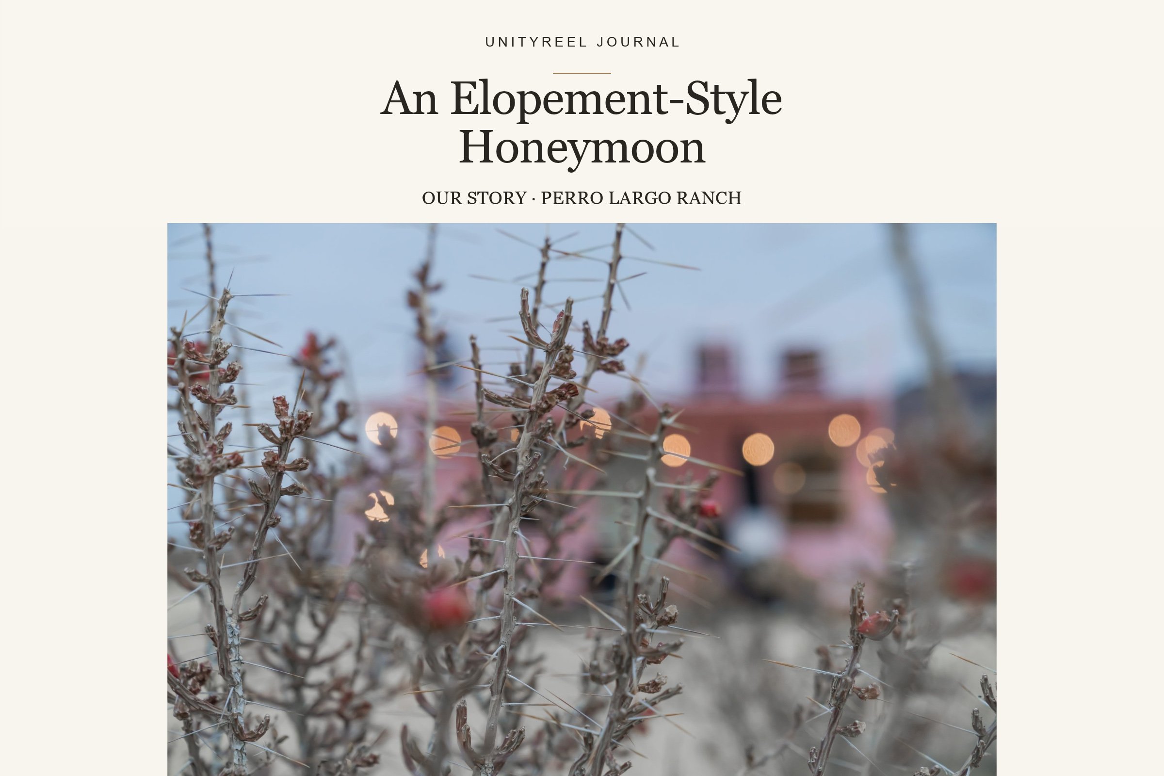 Our Own Elopement Style Honeymoon at Perro Largo Ranch 