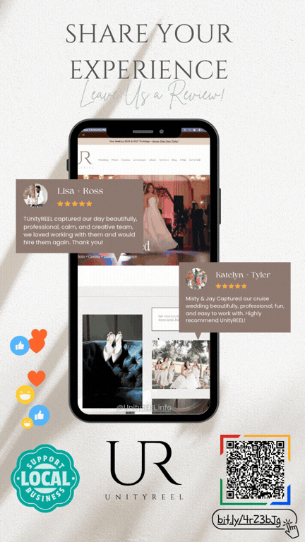 Reviews of UnityREEL as a Photo + Video Wedding Business from Clients