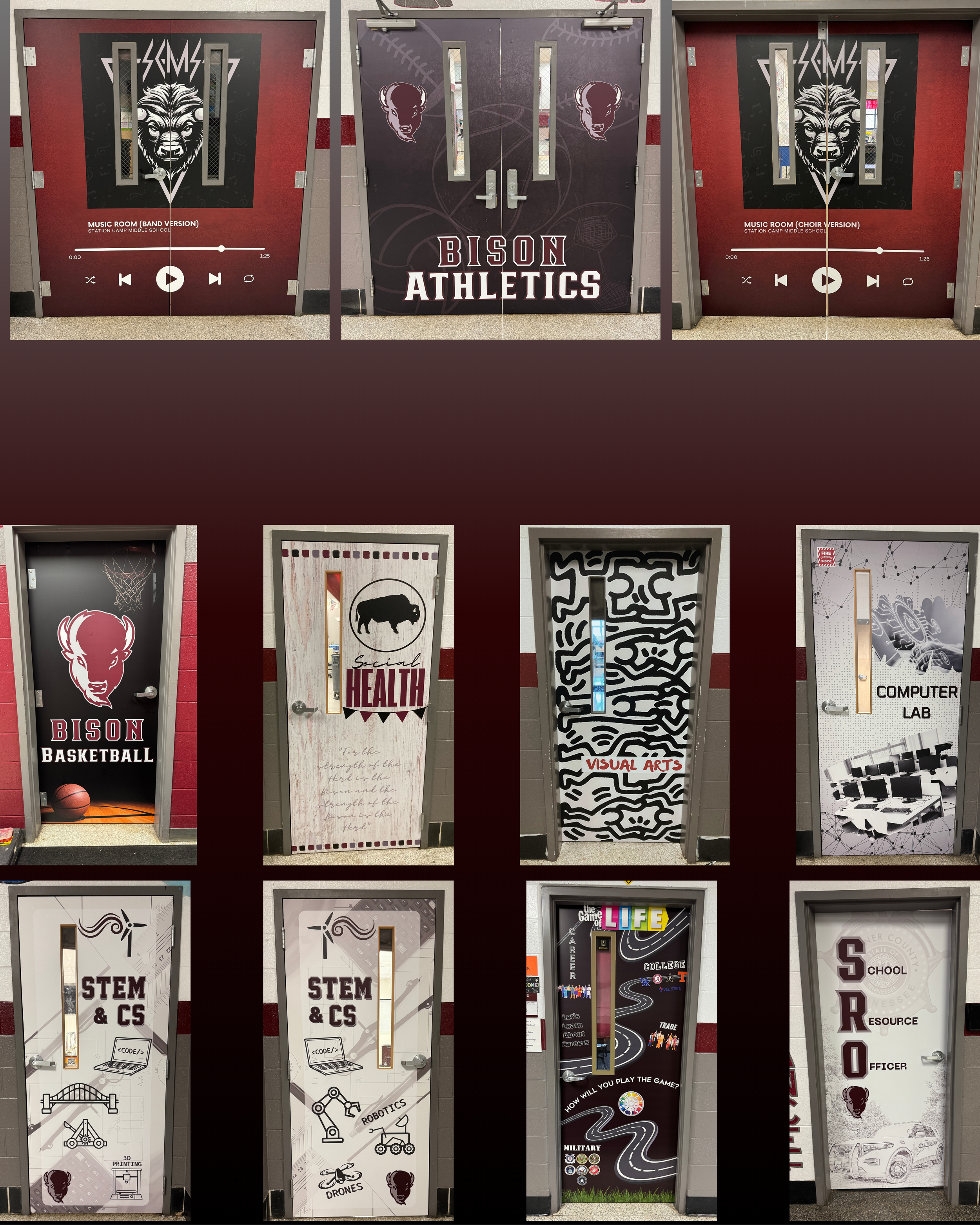 Station Camp MS Related Arts Door Wraps