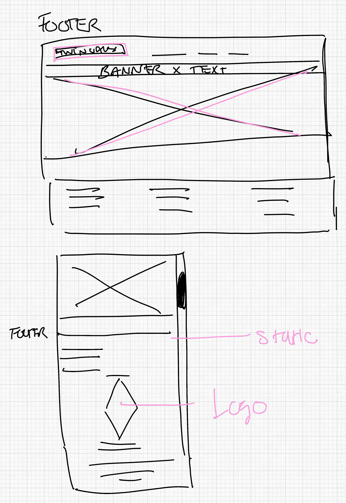 Footer Layout Sketch