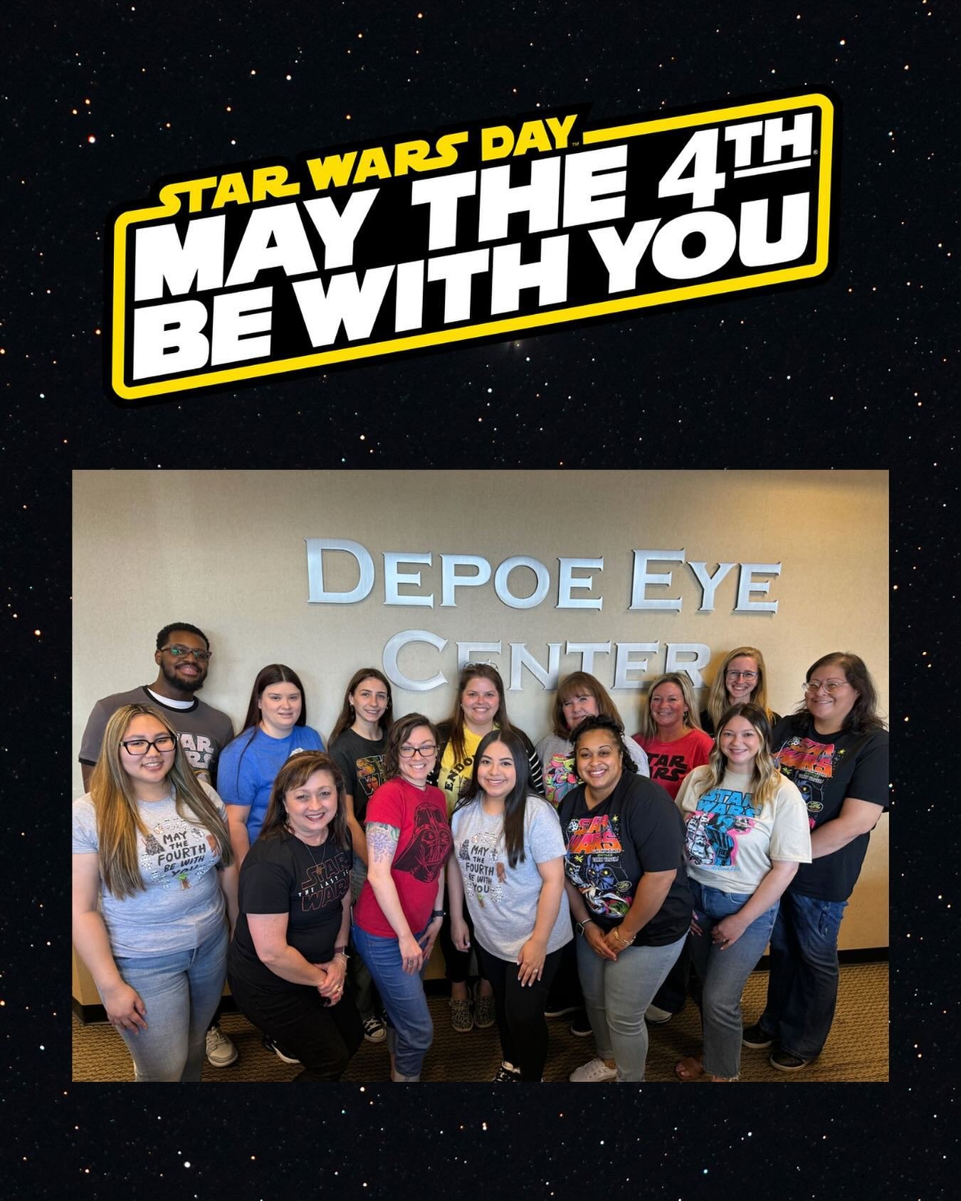 Happy #starwarsday 🌟 May the 4th be with you! - The DePoe Eye Center Team