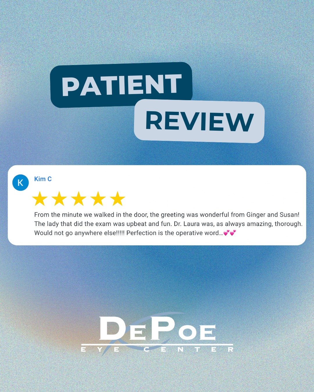 Thanks for this kind review of DePoe Downtown McDonough, Kim! We&rsquo;re glad you enjoyed your experience 🤗