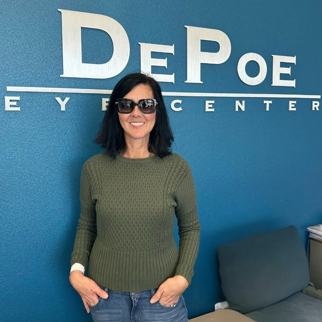 Winner, winner! 🎉 One of our Super Saturday winners stopped by DePoe to pick up her prize - a gorgeous pair of #Tiffany sunglasses 🕶️ Congrats Terri, enjoy your new shades!