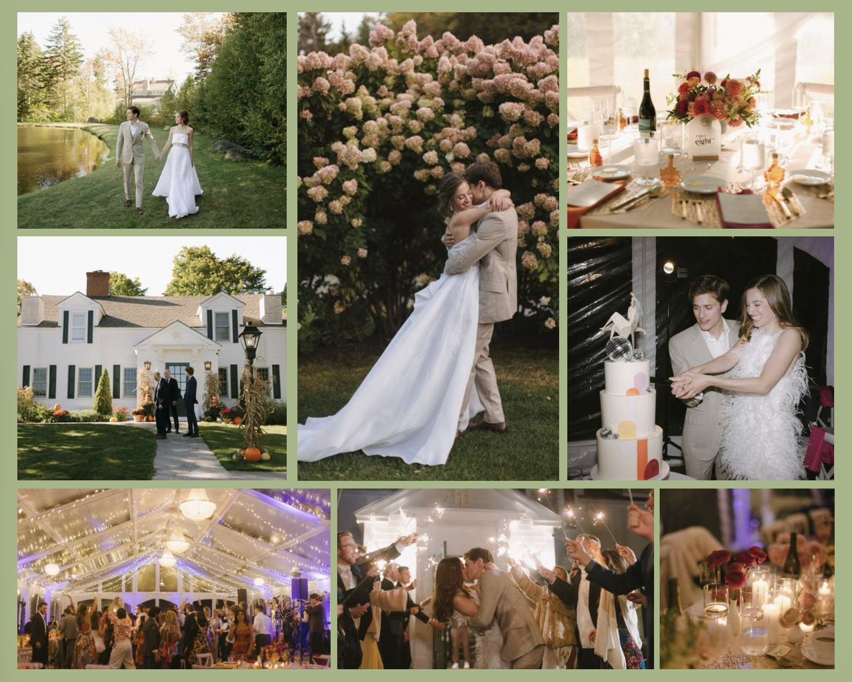 Vermont Wedding reception in the mountains