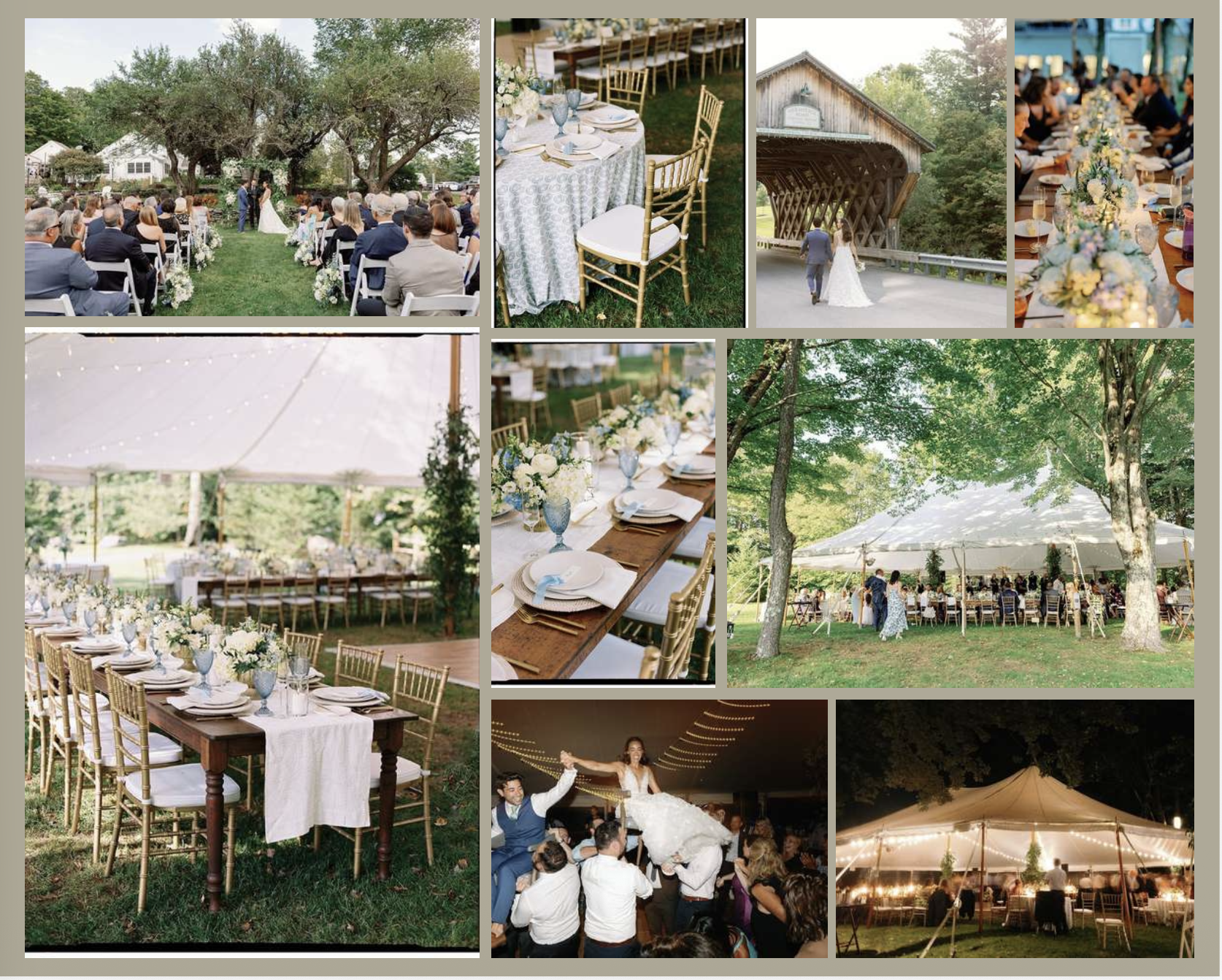 Vermont Wedding reception in the mountains