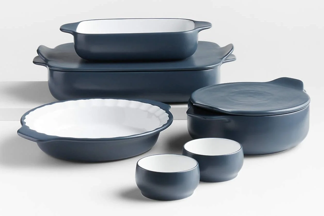8pc Vitrified Stoneware Set 
(Retailer: Crate and Barrel)