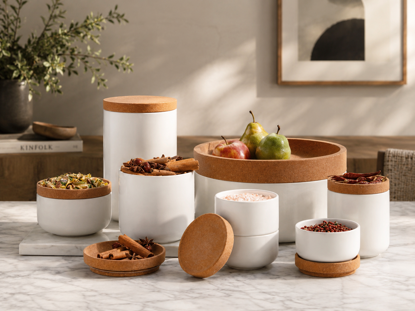 This Cork and Ceramic line offers elegant and space saving products made with natural materials. (Industrial Designer: Ebony Riley)