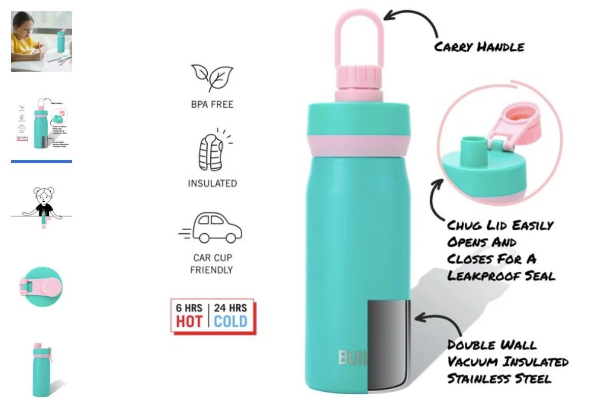 Cascade Kid's Water Bottle Features
