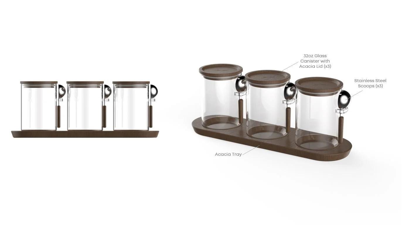 A set intended for any home coffee station. Also perfect for grains and cereals. 