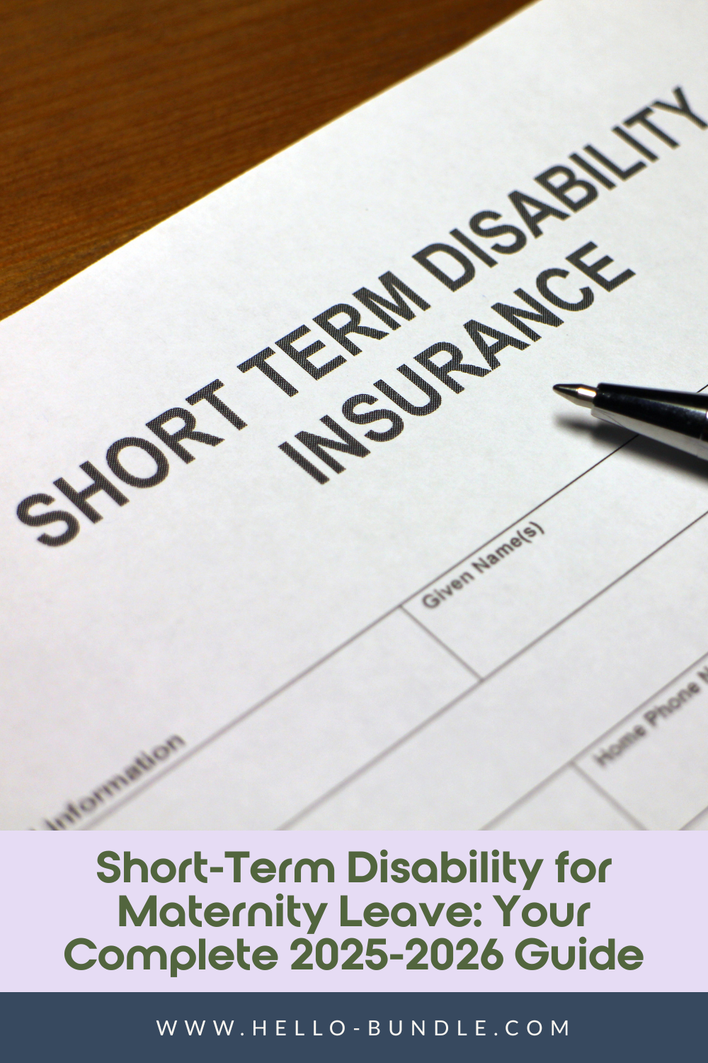 short term disability for maternity leave