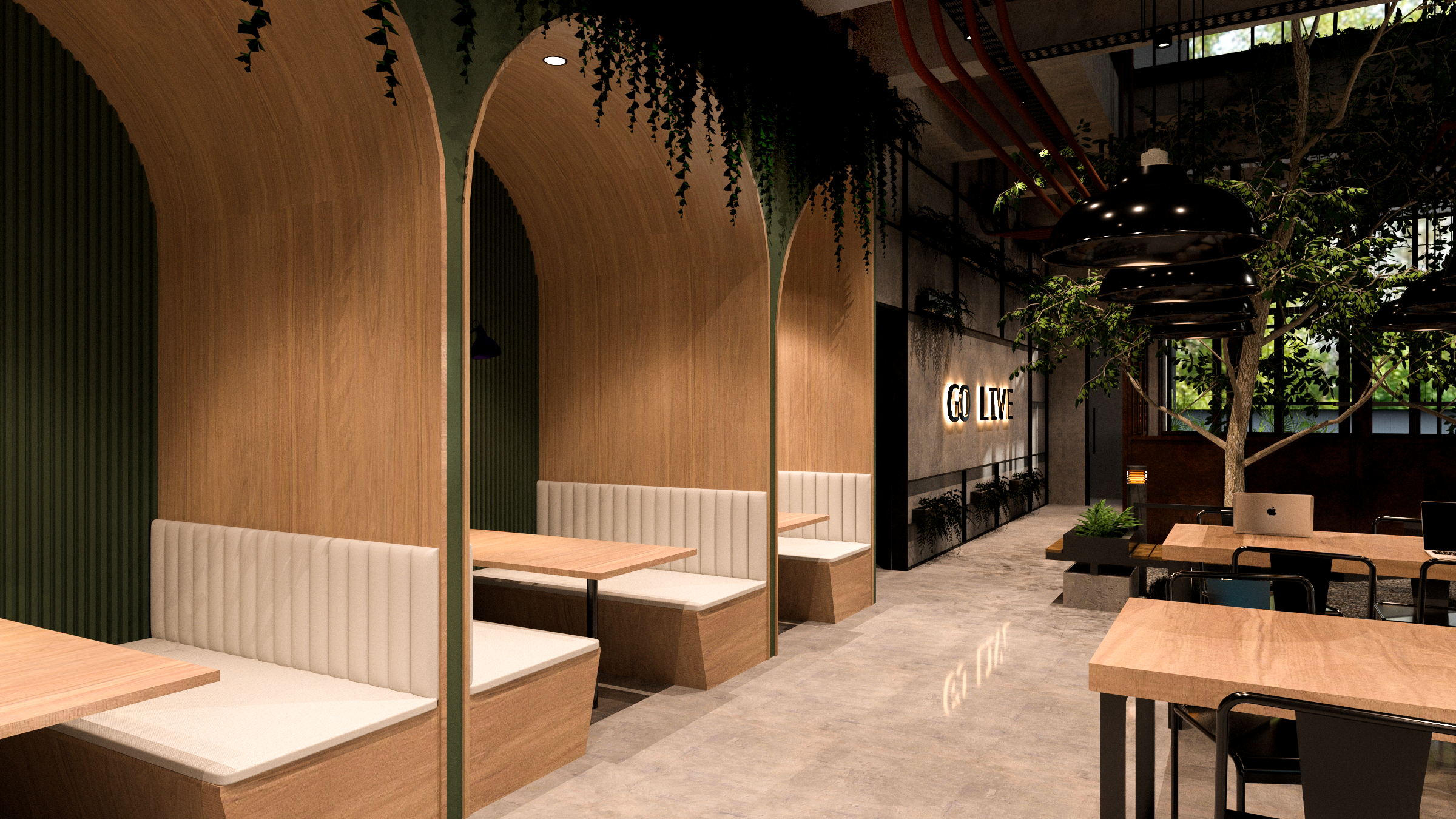 Sandbox Coworking Space Sunway PJ Discussion Booth 3D Rendering