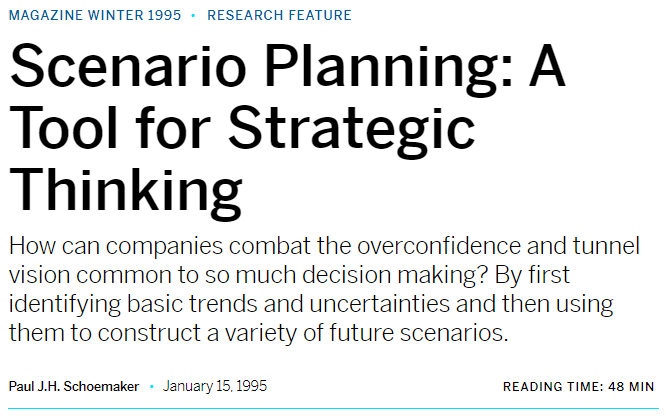 Links to  Scenario Planning: A Tool for Strategic Thinking (mit.edu)
