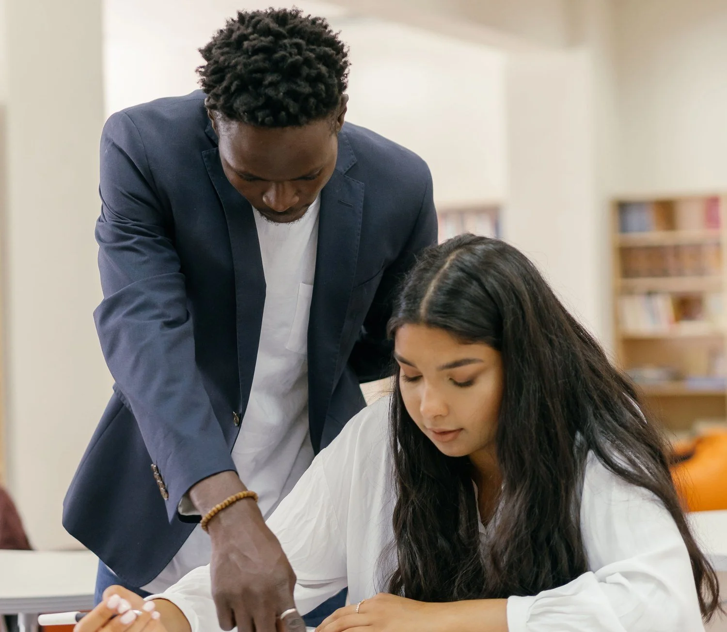 Students in a tutoring session