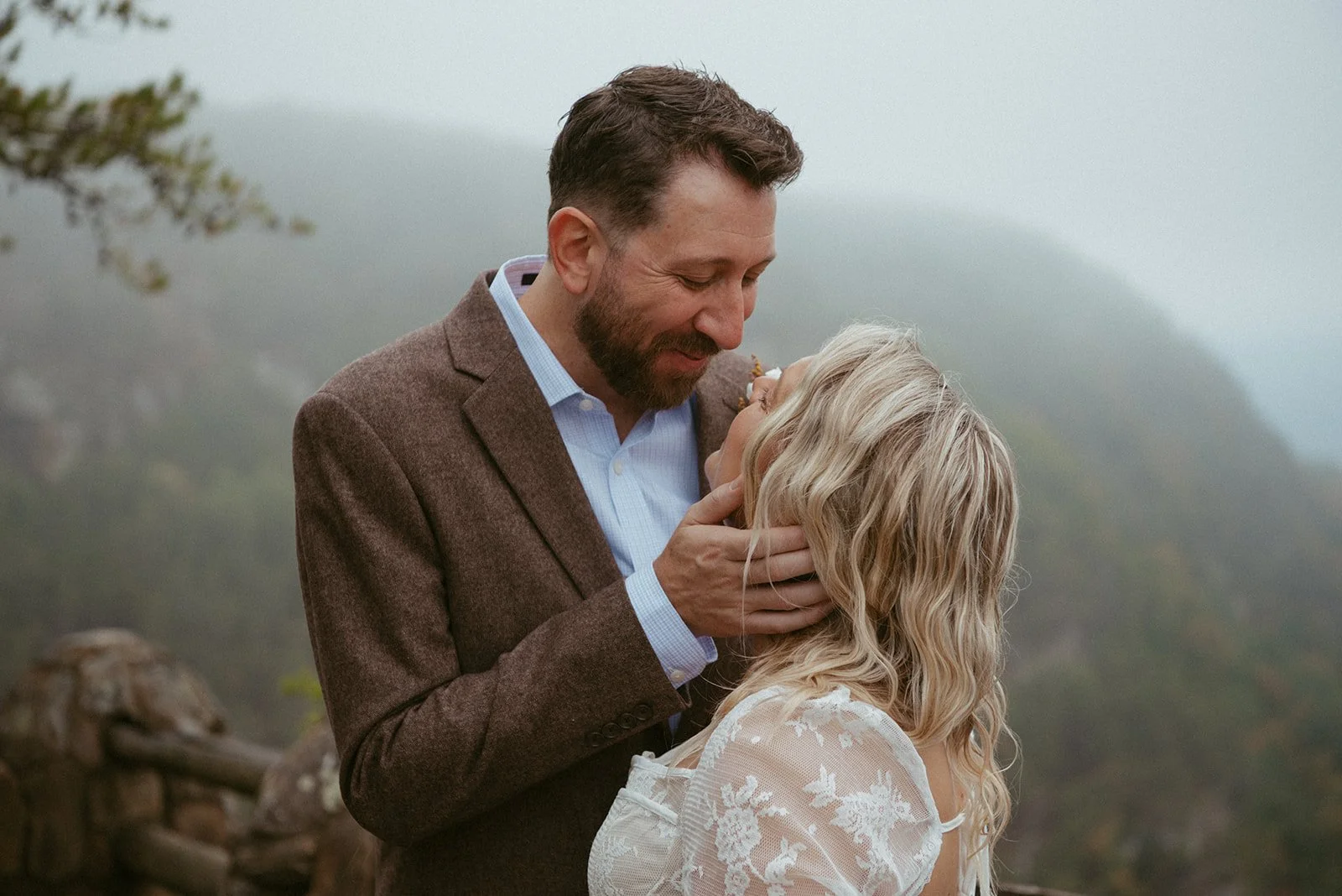 Intimate Foggy Morning Elopement North Georgia | Cloudland Canyon State Park