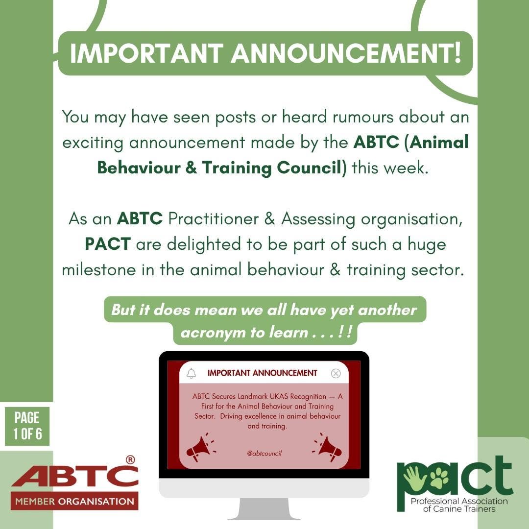 PACT is proud to be supporting the ABTC in moving the sector forwards with UKAS