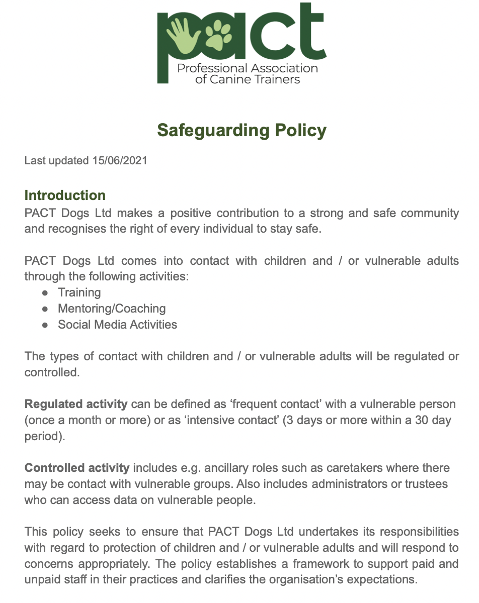 Safeguarding Policy