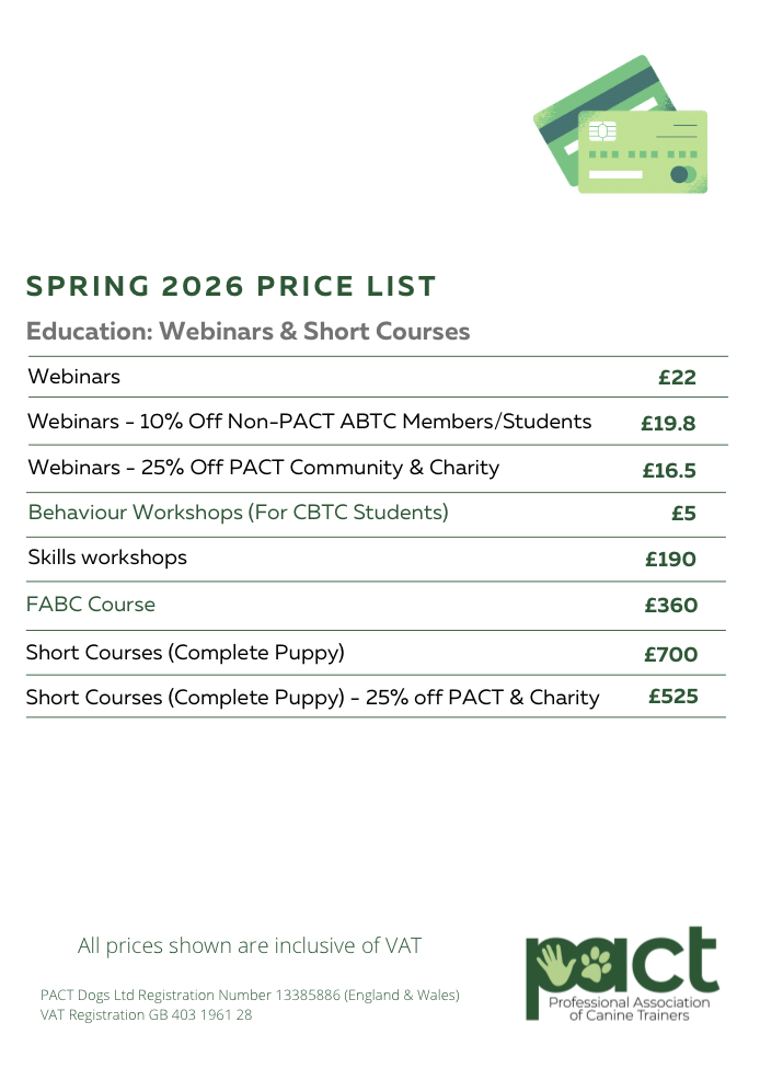 PACT Full Price List 2026