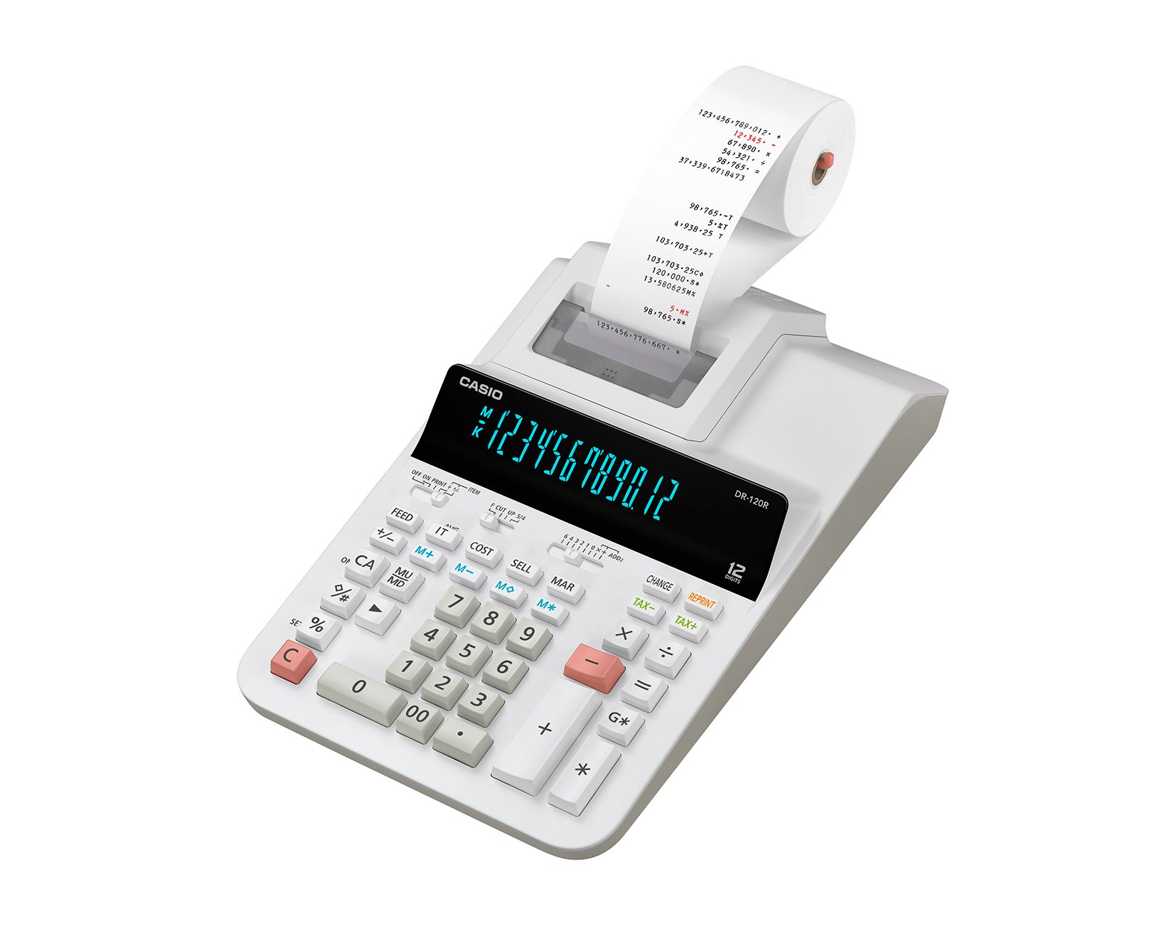 CASIO DR-120R Calculadora de impressão de secretária