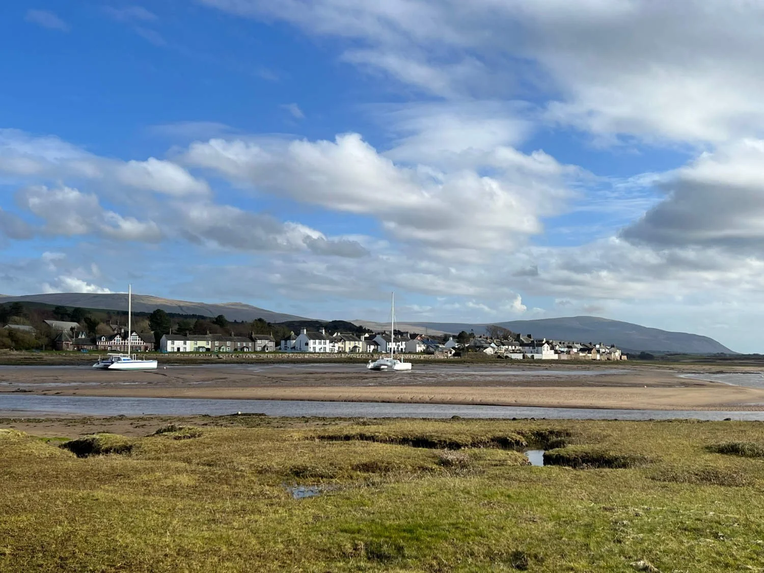 Ravenglass from across the Esk Estuary