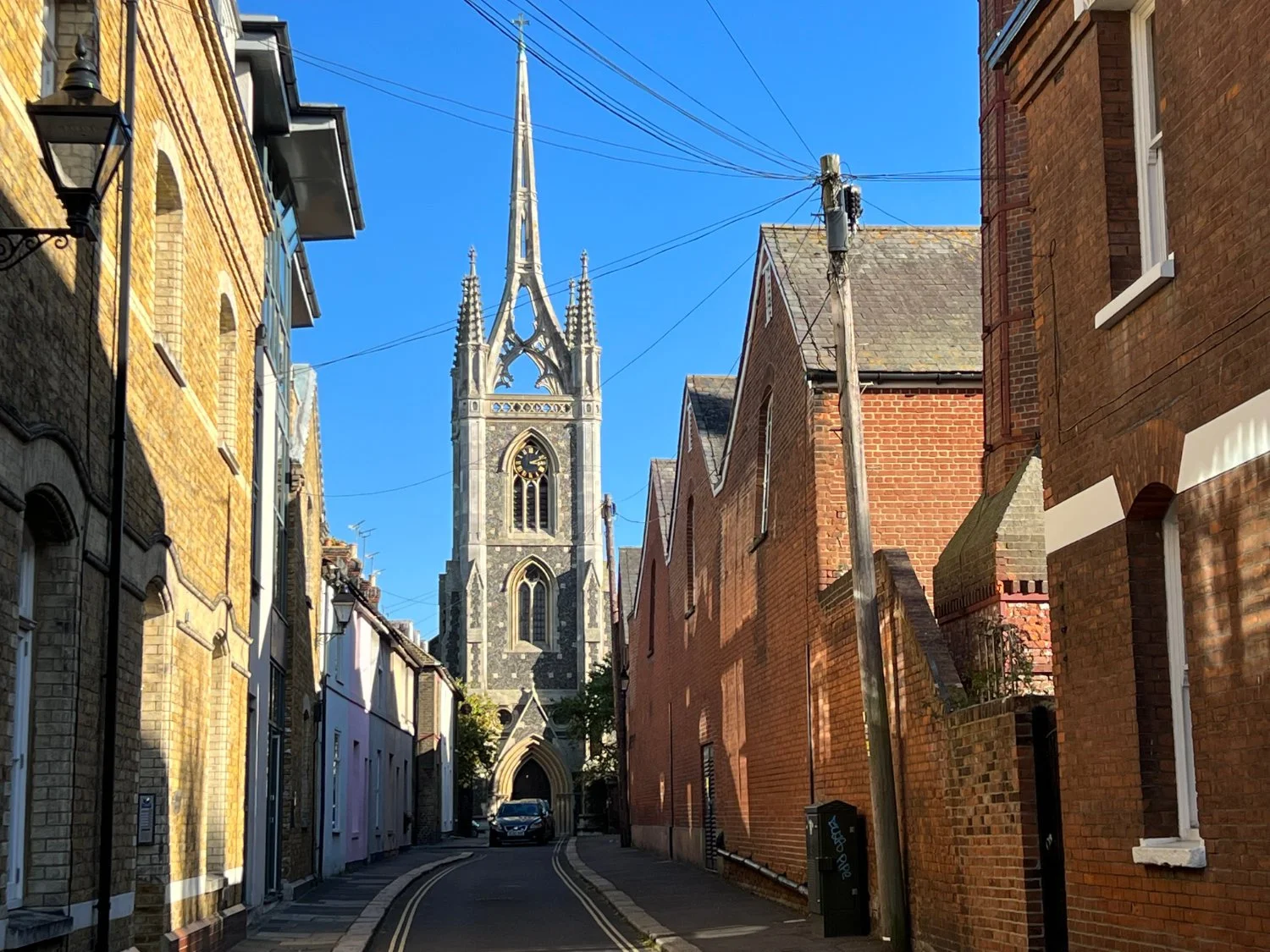 The church built beside the old Faversham Abbey