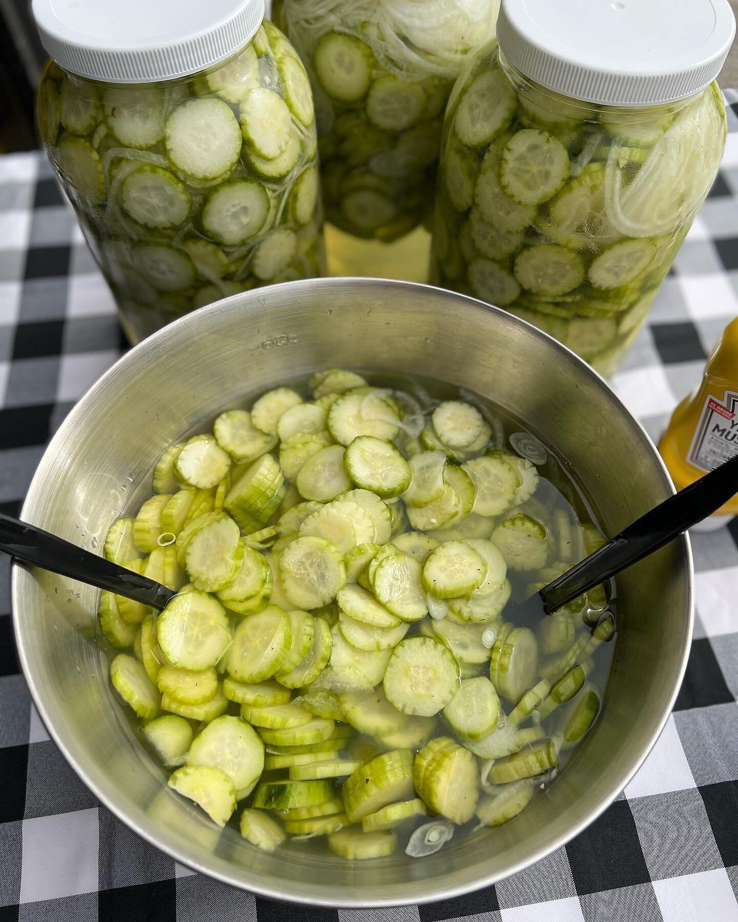 The perfect side for pulled pork:  Texas Cucumber Salad.

We make our homemade cucumber salad for each event using a old family recipe.  Always a hit! 

#texaspigroaster
