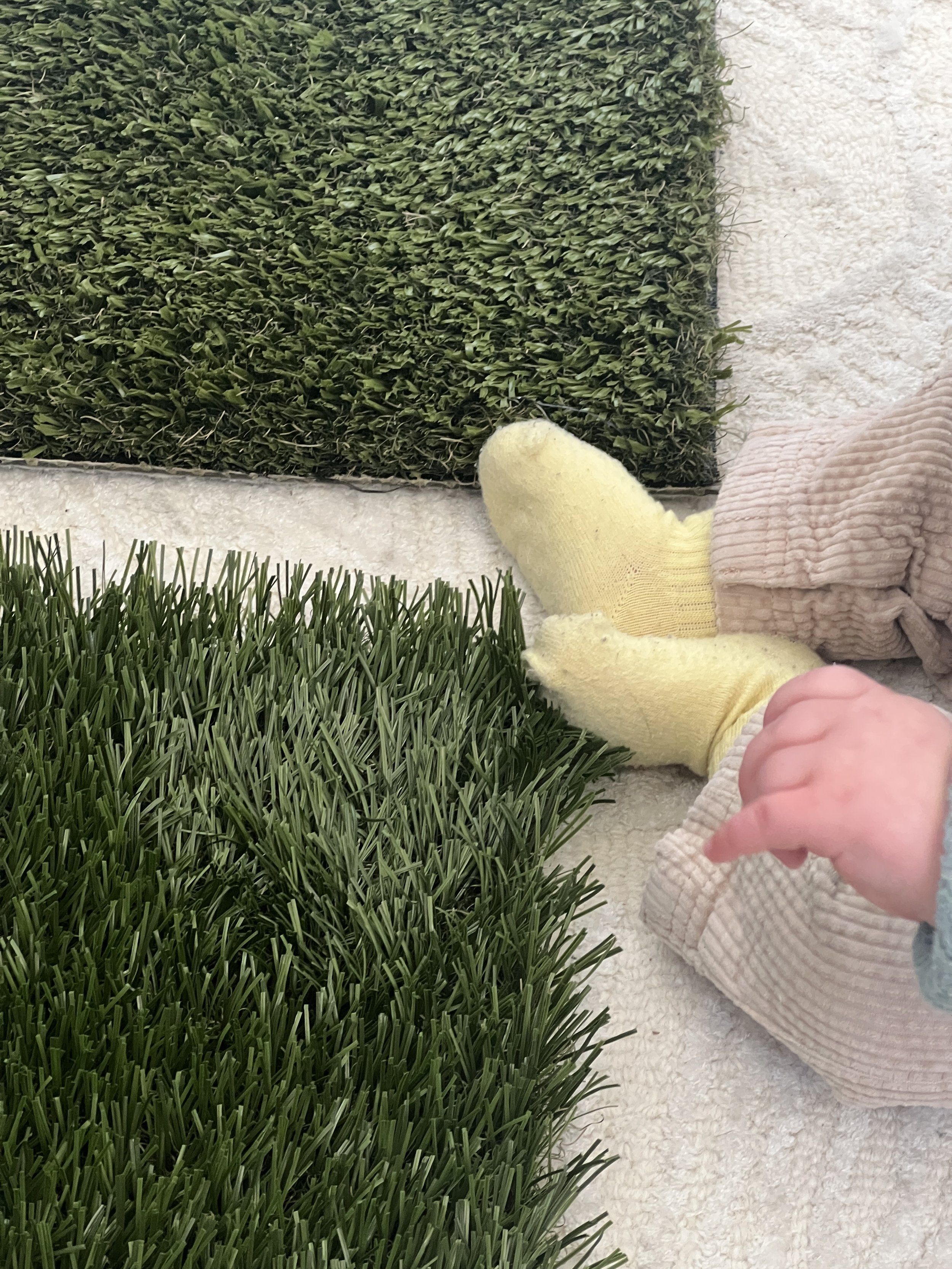 A selection of synthetic turf in OCBA's materials library.