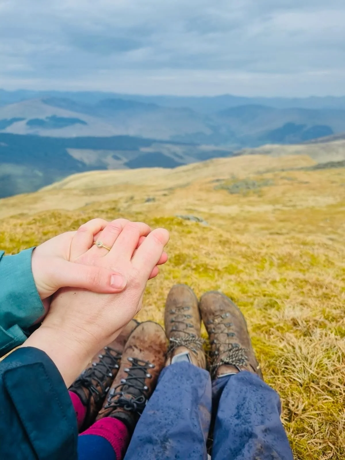 Congratulations to Rachel and Hannah. Rachel proposed to Hannah at the summit of St&ugrave;c a&rsquo; Chroin, a mountain they can see from their home. 
Thank you Rachel for allowing me to share your photos. 
I made a bespoke engagement ring including