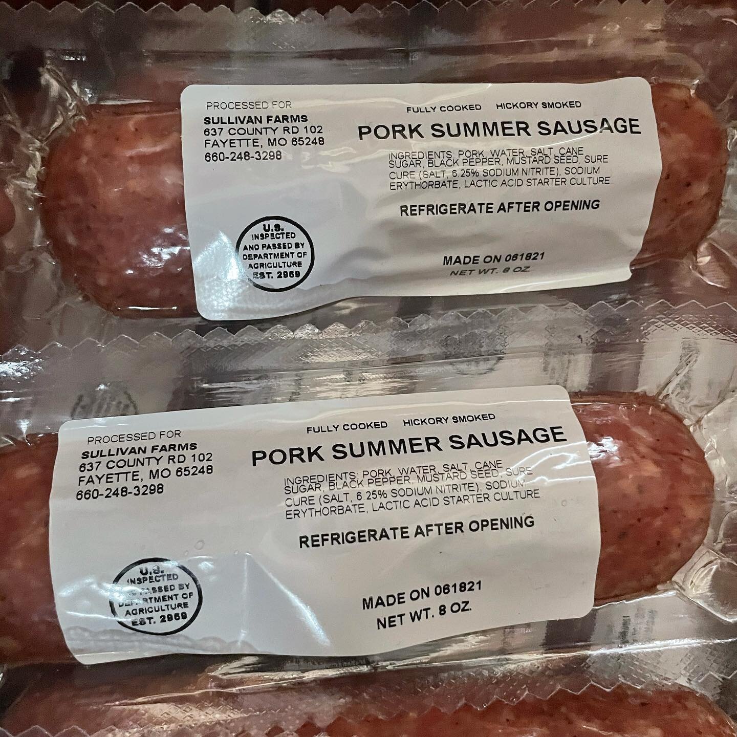 Yay!! 🙌We have these babies in stock! 🎉🥳

See you tomorrow at the COMO market! 8-12. 
#columbiafarmersmarket #summersaugage #knowyourfarmerknowyourfood