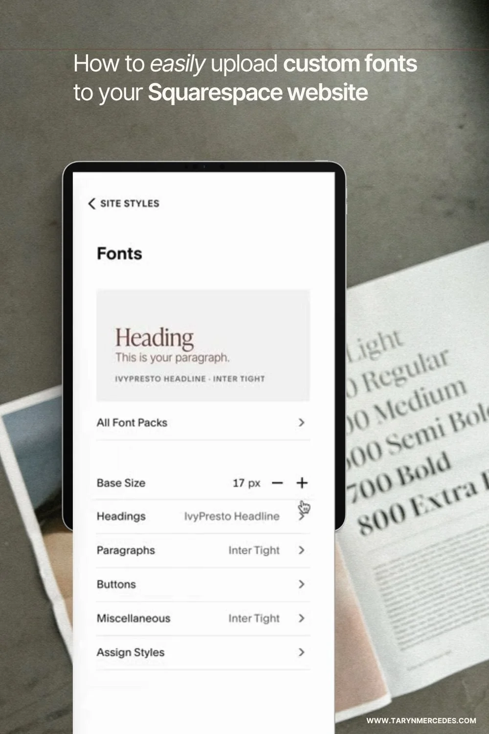 How to easily add custom fonts to your Squarespace website