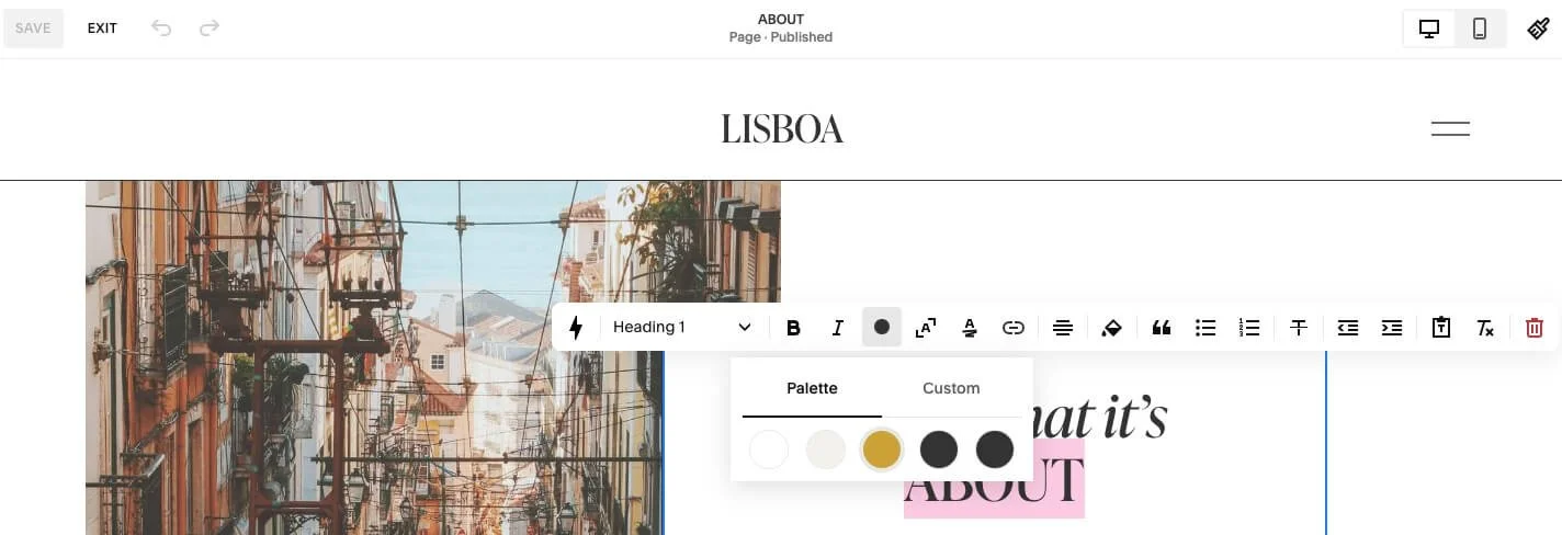 change set colors by text or sentence