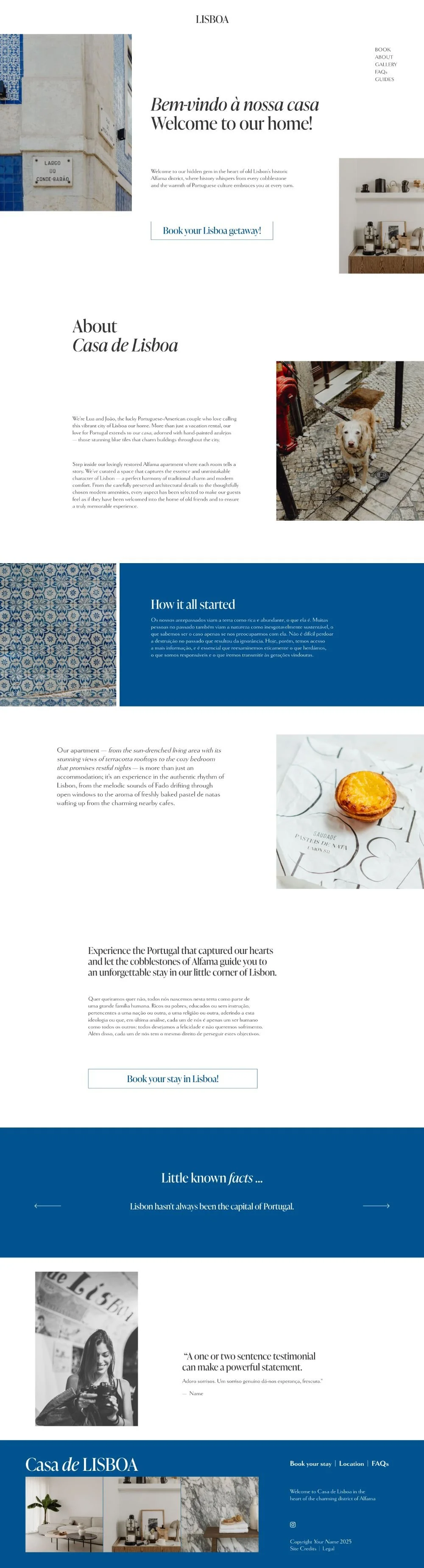 Lisboa Squarespace Website Template About page