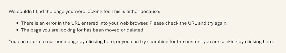 404 Error Page Not Found Squarespace default message