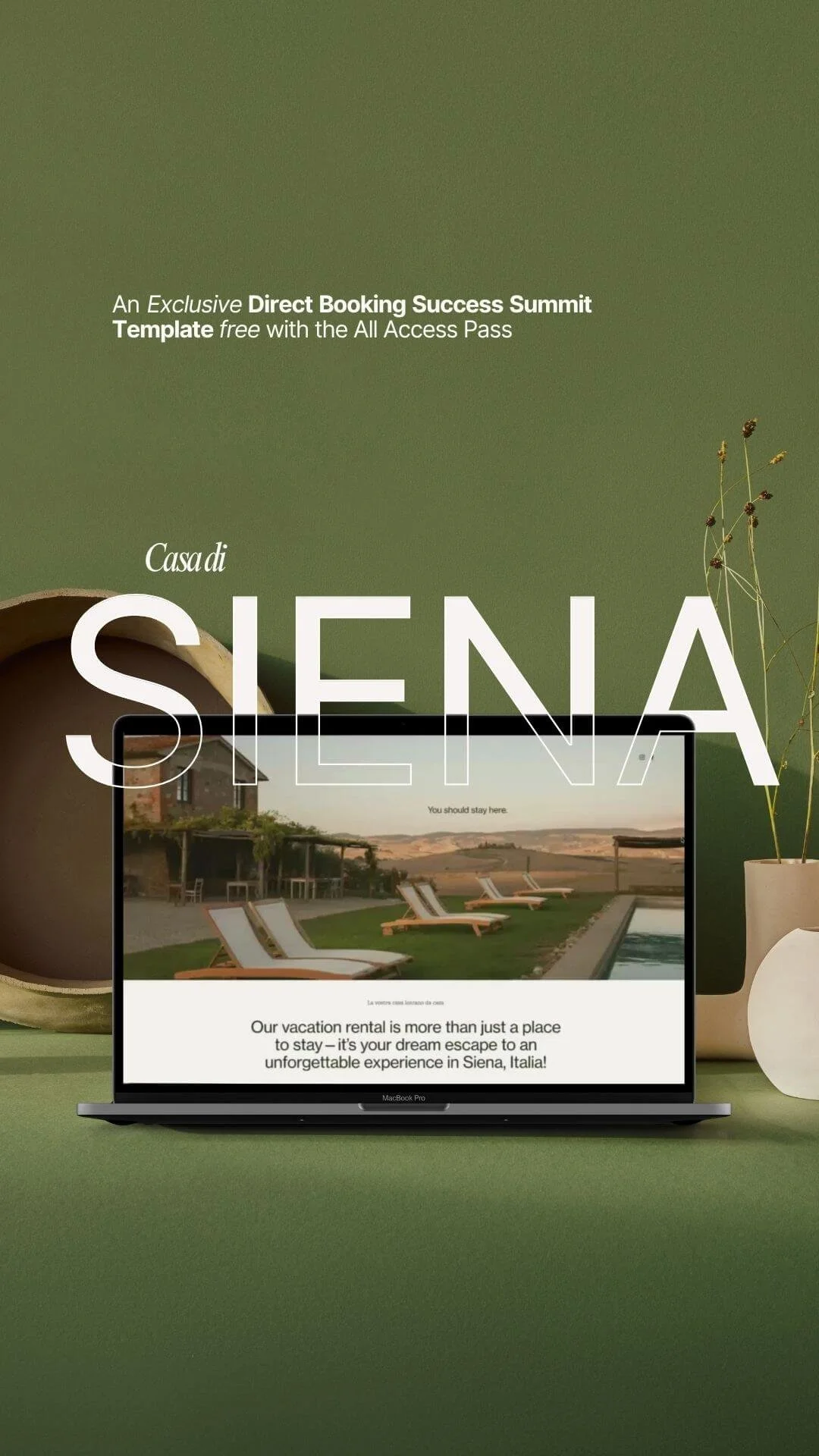 Exclusive Direct Booking Success Summit website template bonus