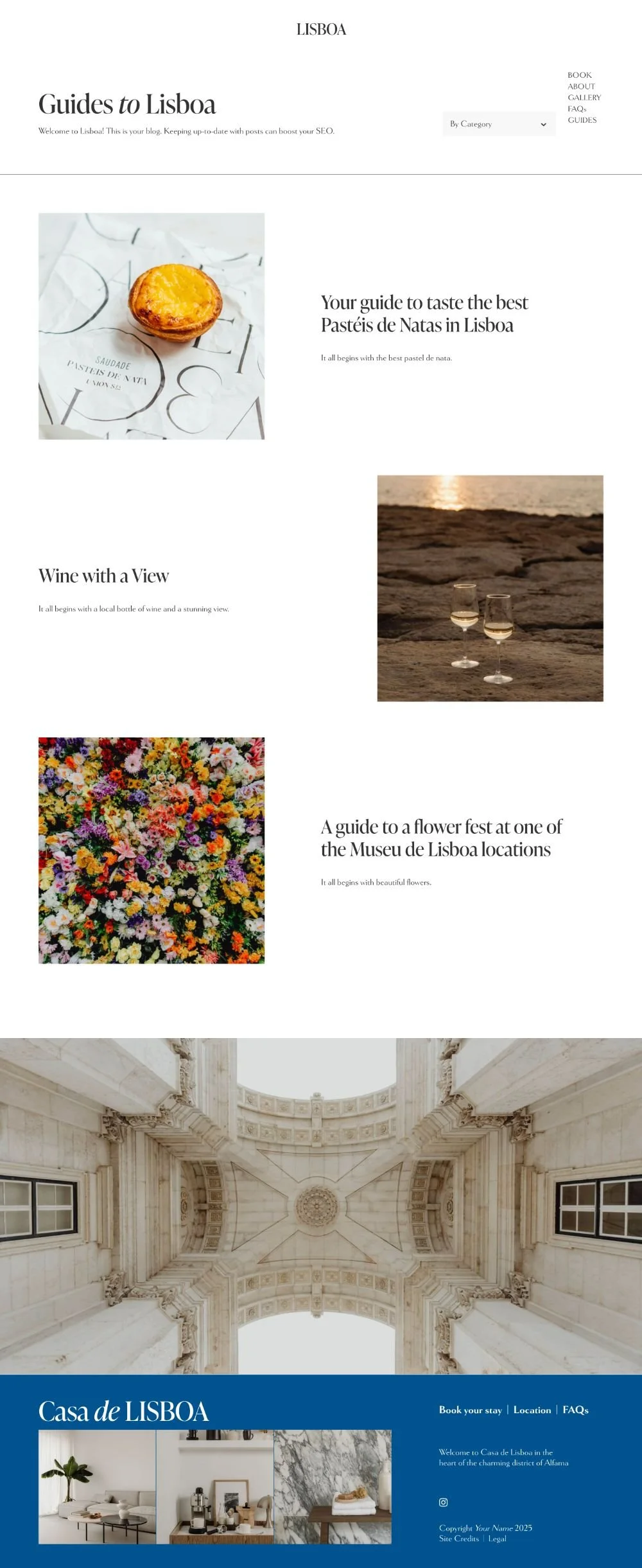 Lisboa Squarespace Website Template Blog