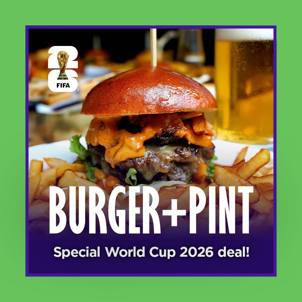 World Cup 2026 - Burger and a pint deal🏆