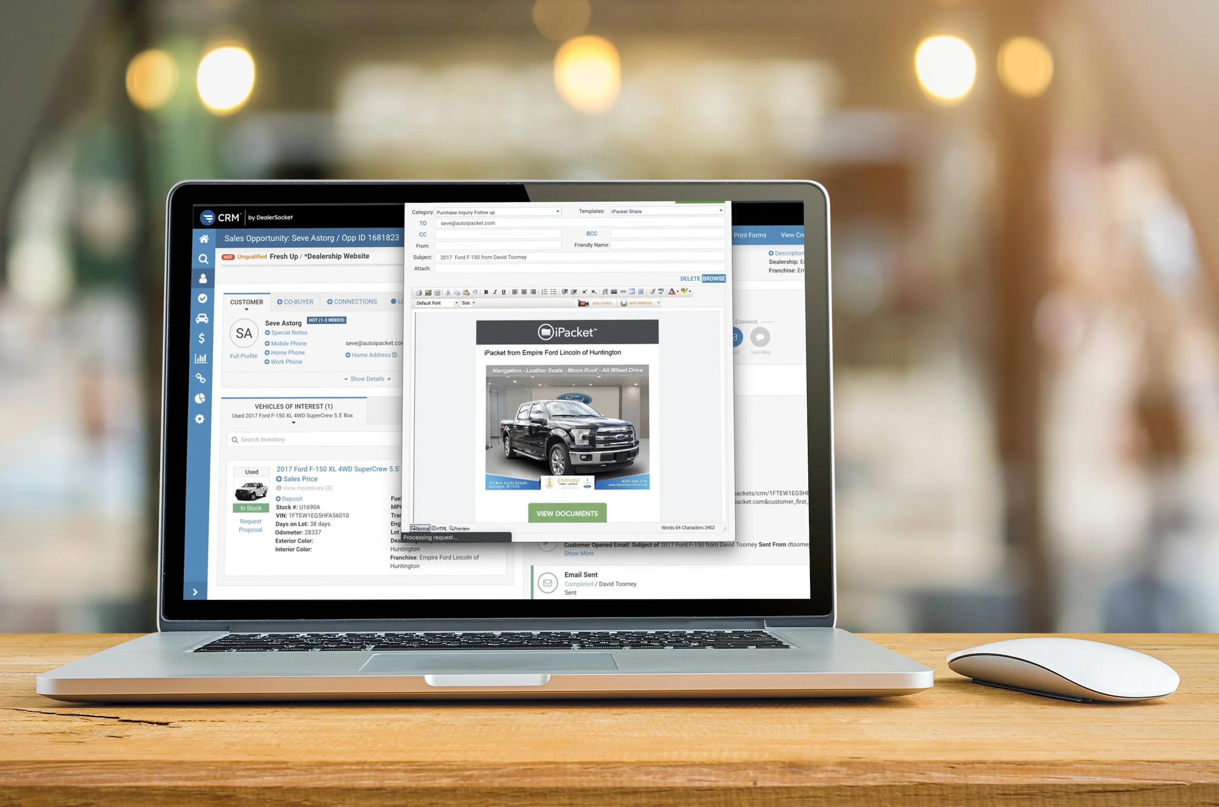CRM Integration Digital Retail Automotive IPacket