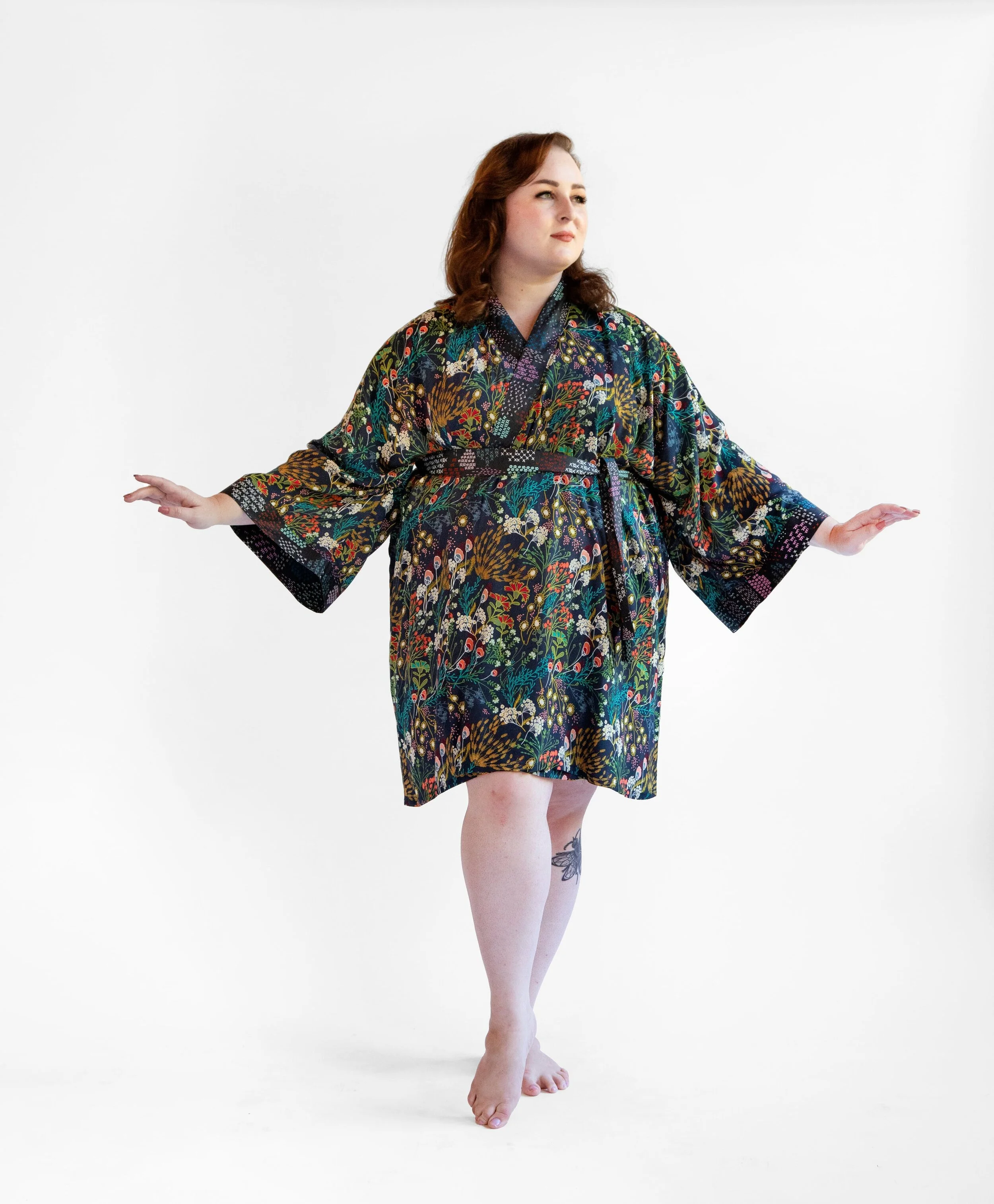 Rayon Robe - "Secret Garden"