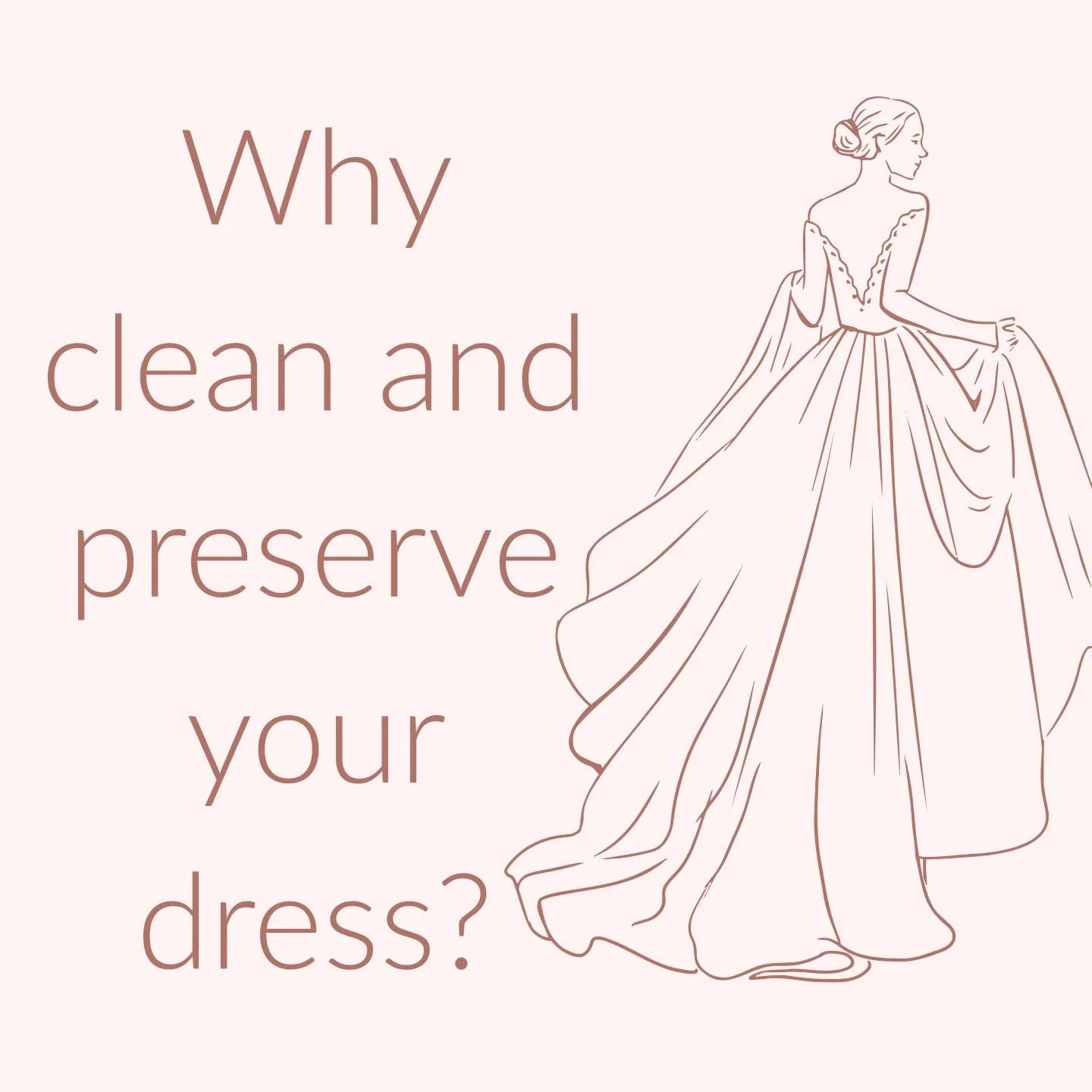 Give us a call or check out our website for more information on our cleaning and preservation packages! We would love to help make your dress last for years. 

We will send your gown to our trusted company and they will ship it back to you. No appoin