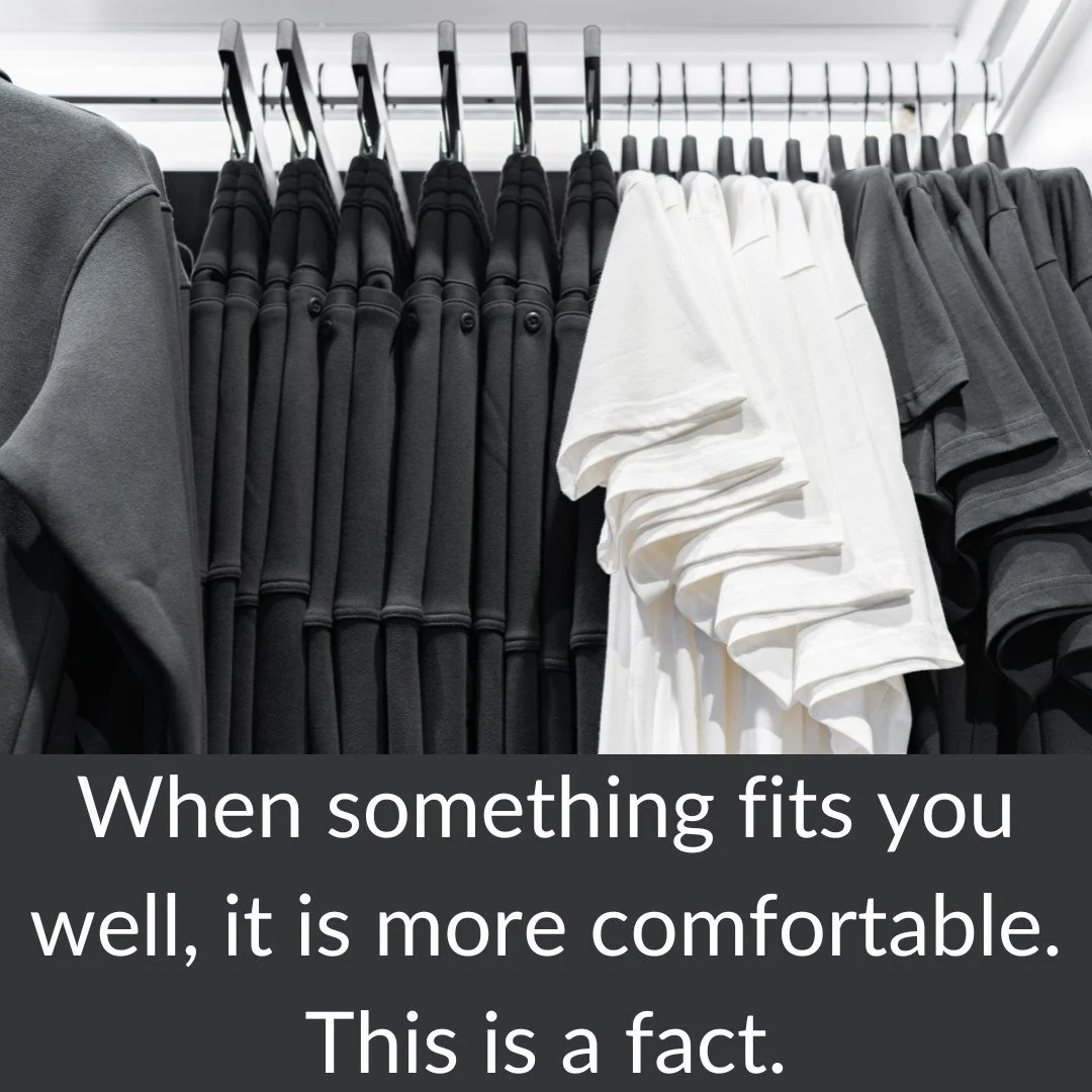 Go for comfort!!!!! Consider custom-made clothing!  You choose the fabric and details, and we make it specifically for your body and your life.  Online booking available. #alterationspecialist #alterations #clothingalterations #sugarcanestudios #cust