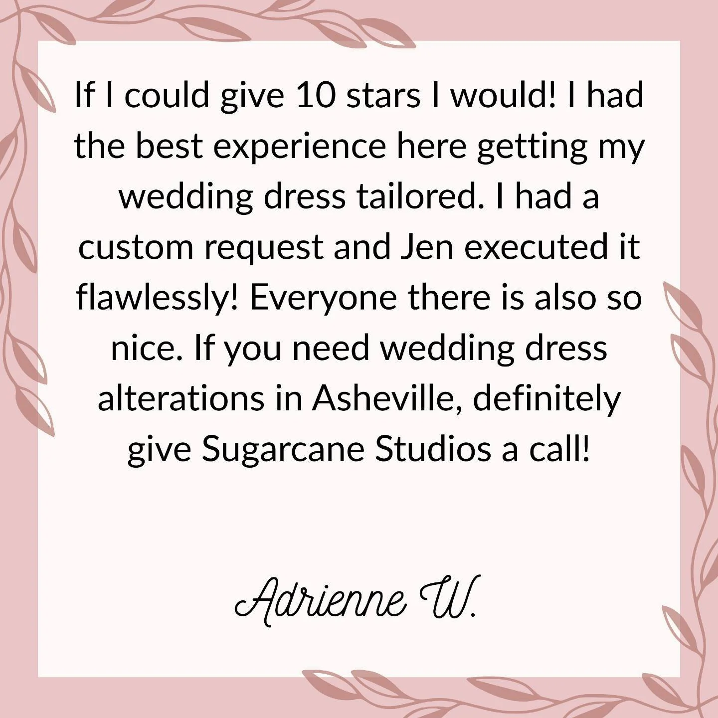 Working with you was absolutely wonderful Adrienne!

Something about us, we love to create custom items for our brides! We have an array of customizable sleeve and veil styles to choose from. Even if you don't have an item in mind, we can customize p