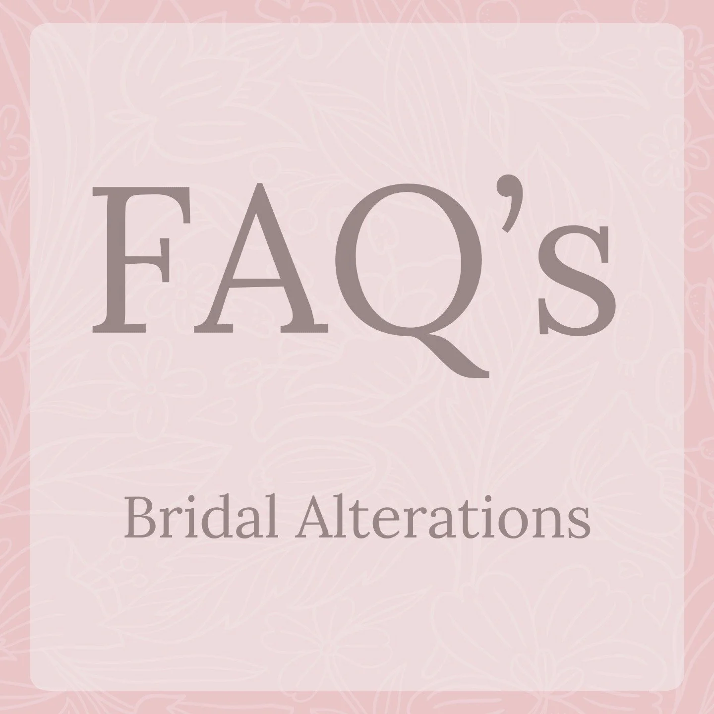 We just wanted to post some of our bridal FAQ's! We hope these help answer any questions you may have and assist with booking your appointment. If you have questions that were not answered here please do not hesitate to give us a call!